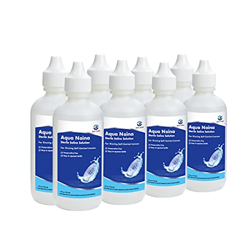 Aqua Naina - Preservative Free Sterile Saline Solution (8X 4Fl. Oz) 8 Pack Bu...