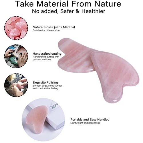 Guasha Tool for Face, Gua Sha Facial Tool, Gua Sha Massage Tool, Natural Jade...