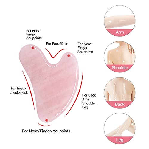 Guasha Tool for Face, Gua Sha Facial Tool, Gua Sha Massage Tool, Natural Jade...