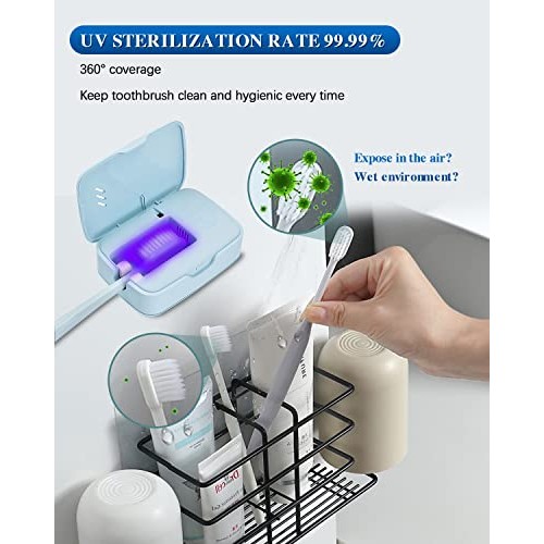 Portable Toothbrush Sanitizer Case, Mini Toothbrush Travel Containers Holder ...