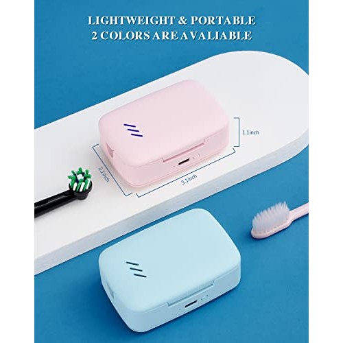 Portable Toothbrush Sanitizer Case, Mini Toothbrush Travel Containers Holder ...