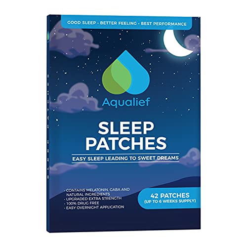 Aqualief Sleep Patches with Melatonin and GABA, 42 Patch Set, Extra Strength ...