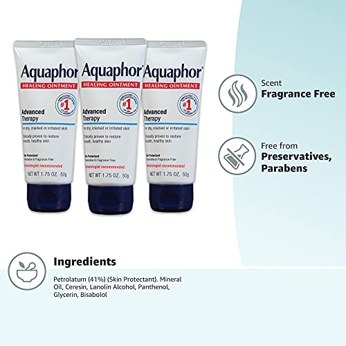 Aquaphor Healing Ointment - Travel Size Protectant for Cracked Skin - Dry Han...