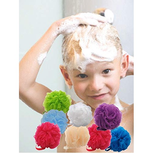 Aquasentials Mini Kid Mesh Bath Puff Sponge (8 Pack)