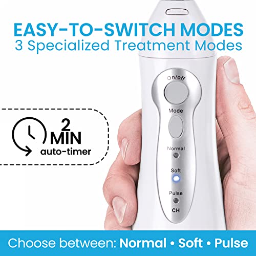 Aquasonic Aqua Flosser - Professional Rechargeable Water Flosser with 4 Tips ...