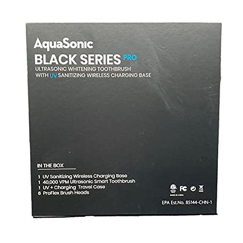 AquaSonic Black Series PRO – Ultra Whitening Toothbrush w UV Sanitizing Base ...