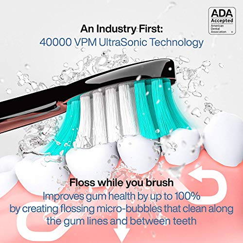 AquaSonic Black Series Ultra Whitening Toothbrush – ADA Accepted Electric Too...