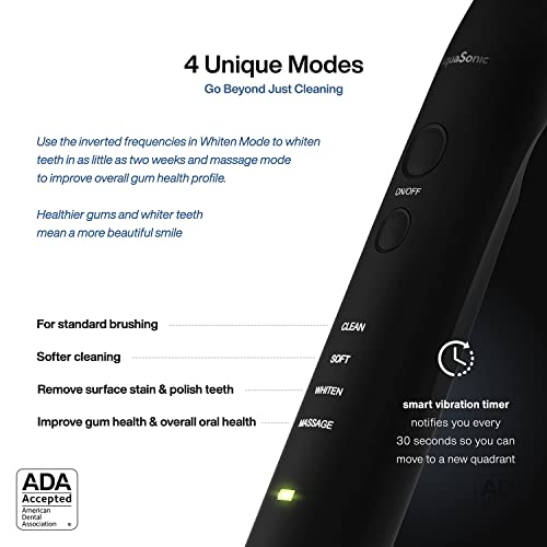 AquaSonic Black Series Ultra Whitening Toothbrush – ADA Accepted Electric Too...