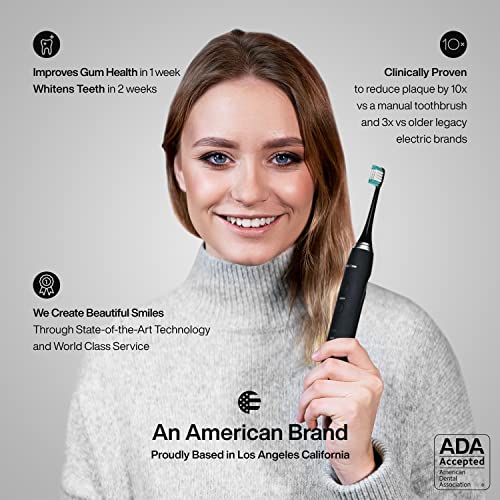 AquaSonic Black Series Ultra Whitening Toothbrush – ADA Accepted Electric Too...