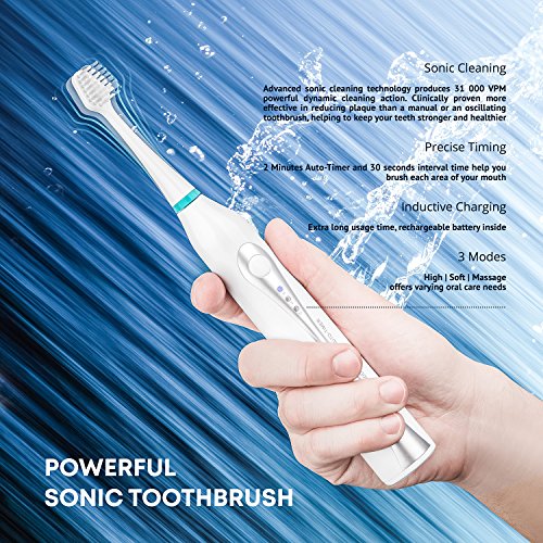 AquaSonic Home Dental Center Ultra Sonic Rechargeable Electric Toothbrush & S...