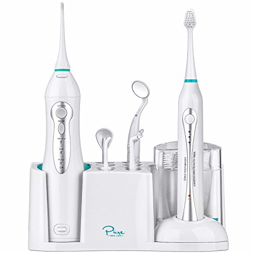 AquaSonic Home Dental Center Ultra Sonic Rechargeable Electric Toothbrush & S...