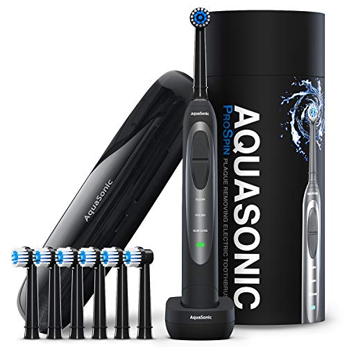 AquaSonic ProSpin – Ultra Whitening & Plaque Removing Electric Toothbrush – S...