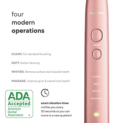 AquaSonic Vibe Series Ultra Whitening Toothbrush – ADA Accepted Electric Toot...