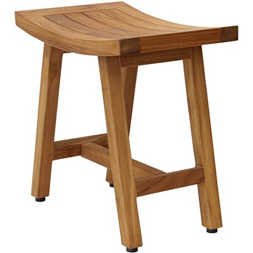 AquaTeak Patented 18" Asia Lotus Teak Shower Bench