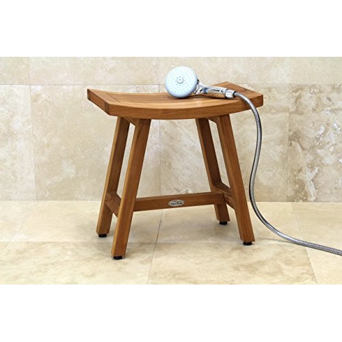 AquaTeak Patented 18" Asia Lotus Teak Shower Bench