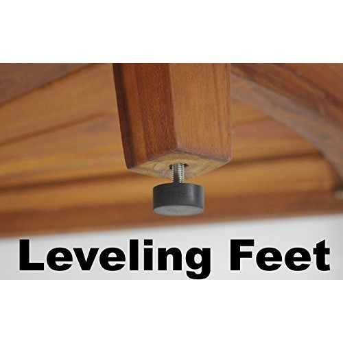 AquaTeak Patented 24" Sumba Teak Shower Bench with Shelf