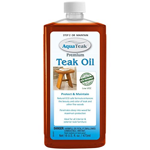 AquaTeak The Original 18" Asia Teak Shower Bench & AquaTeak Premium Teak Oil