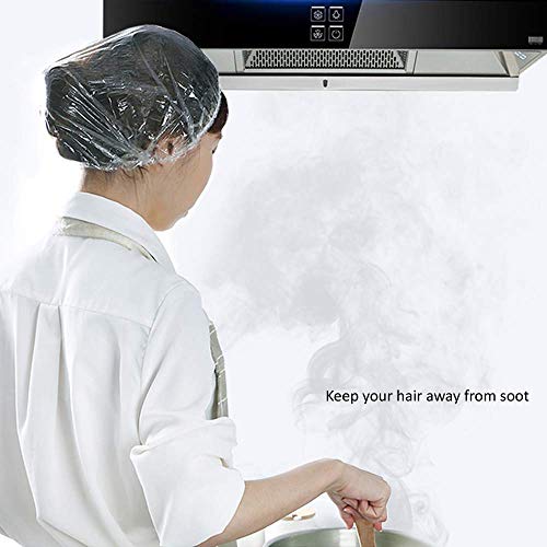 Aquior Shower Cap Disposable,100 PCS Bath Caps Large Thick Clear Waterproof P...