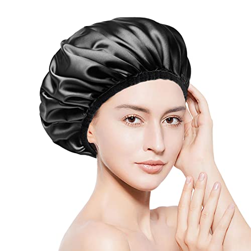 Aquior Shower Cap,Extra Large Triple Layer Bathing Cap with Dry Hair Function...