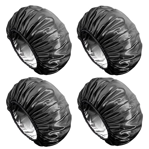 Aquior Shower Cap for Women Reusable, Extra Large Shower Cap for Men,Satin EV...