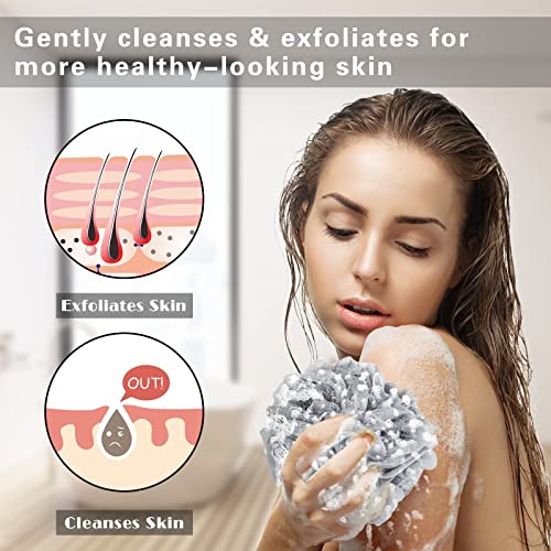 Aquior Shower Loofahs Bath Sponge,4 Pack Bath Sponge Shower Loofahs 60g Mesh ...