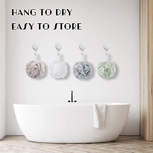 Aquior Shower Loofahs Bath Sponge,4 Pack Bath Sponge Shower Loofahs 60g Mesh ...