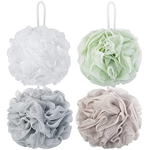 Aquior Shower Loofahs Bath Sponge,4 Pack Bath Sponge Shower Loofahs 60g Mesh ...