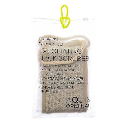 AQUIS Double-Sided Exfoliating & Cleansing Back Scrubber, Fast Drying, Ultra-...