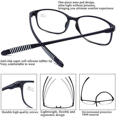 AQWANO Computer Reading Glasses Blue Light Blocking UV Protection Lightweight...