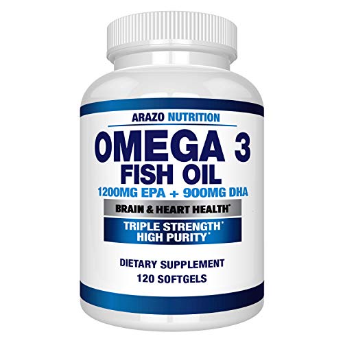 Omega 3 Fish Oil 4,080mg - High EPA 1200mg + DHA 900mg Triple Strength Burple...