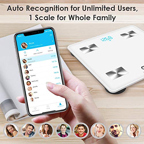 Arboleaf Digital Scale, Bathroom Smart Scale Scales for Body Weight, Body Fat...