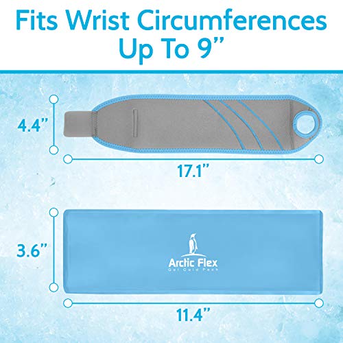 Arctic Flex Wrist Ice Pack - Refreezable Gel Compression Support - Flexible H...