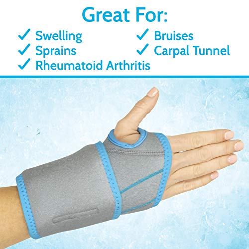 Arctic Flex Wrist Ice Pack - Refreezable Gel Compression Support - Flexible H...
