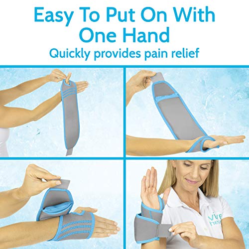 Arctic Flex Wrist Ice Pack - Refreezable Gel Compression Support - Flexible H...