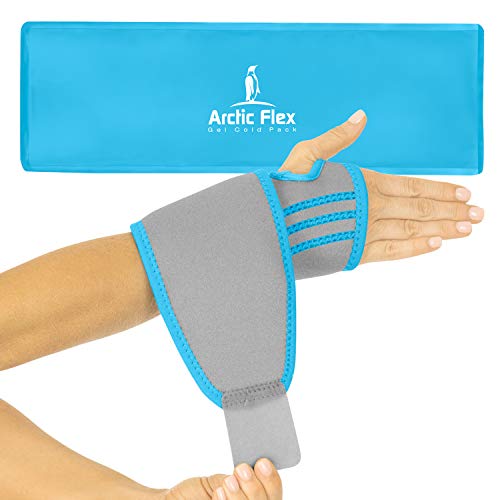 Arctic Flex Wrist Ice Pack - Refreezable Gel Compression Support - Flexible H...