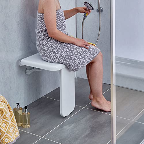 Shower Seat for Inside Shower, Arcwares Folding Shower Seat Wall Mounted, Fol...