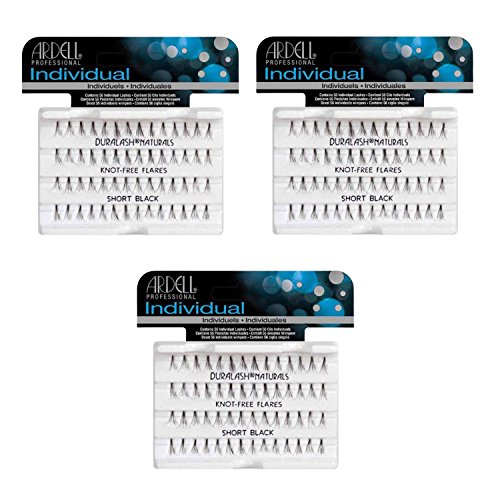 Ardell Adrell Duralash Naturals, Flare Short Black, 1 Pair (Pack of 3)