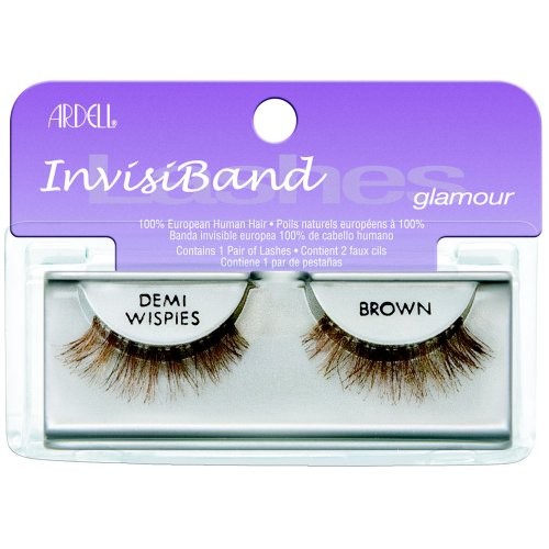 Ardell Invisiband Lashes, Demi Wispies Brown, 1 Pair (Pack of 3)