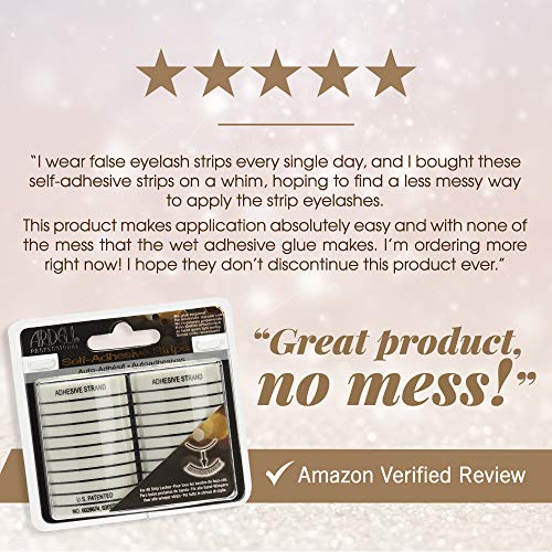 Ardell Self Adhesive Lash Strips for Fake Eyelashes, 10 pairs