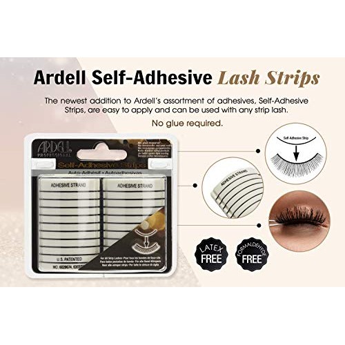 Ardell Self Adhesive Lash Strips for Fake Eyelashes, 10 pairs