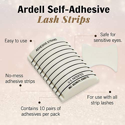 Ardell Self Adhesive Lash Strips for Fake Eyelashes, 10 pairs