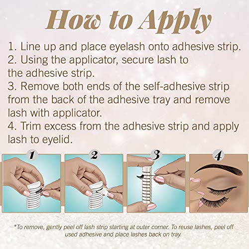 Ardell Self Adhesive Lash Strips for Fake Eyelashes, 10 pairs