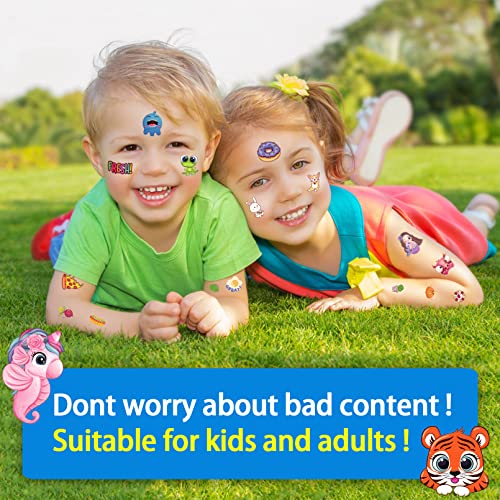 Aresvns Temporary Tattoo for Kids 400+ PCS,16 sheets Colorful cute fake tatto...