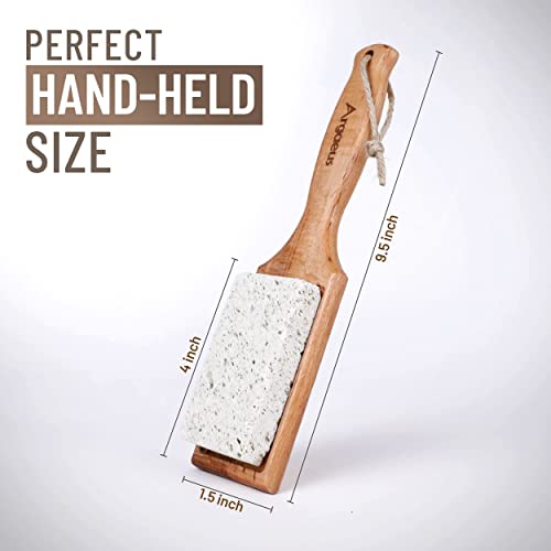 Argaeus Natural Pumice Stone for Feet with Handle - A Volcanic Foot Pumice St...