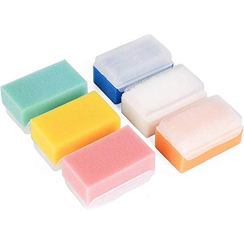 ARGOMAX - 6 Pack Bath & Body Hands Scrub Sponge Brushes