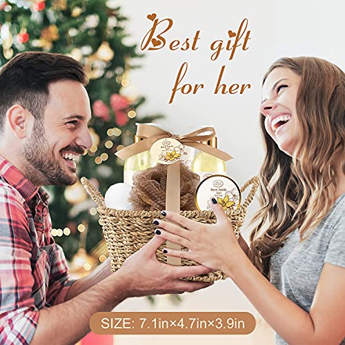 Bath & Shower Spa Basket Gift Set, Warm Vanilla Sugar Scent, with Shower Gel,...