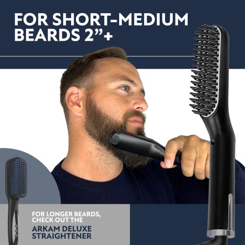 Arkam Premium Beard Straightener for Men - Ionic Technology Heated Beard Brus...