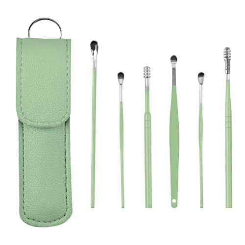Ear Pick Earwax Removal Kit, Ear Cleansing Tool Set, 6-in-1 Ear Curette Ear W...
