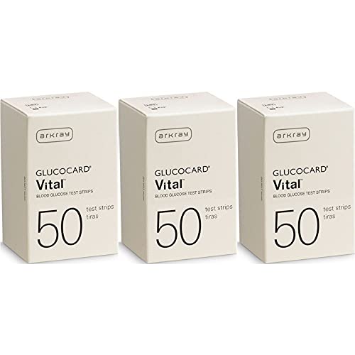 Arkray Glucocard Vital Blood Glucose Test Strips 150 Count(3 Boxes of 50)