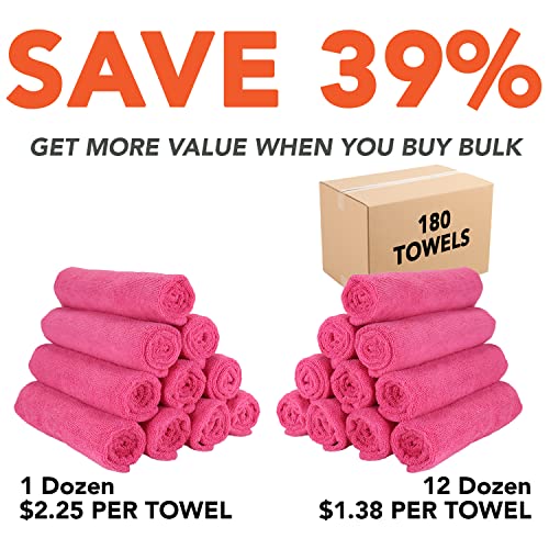Arkwright Microfiber Hand Towels (16x27, 12 Pack), Perfect Gym Towels for Hom...